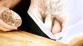 Edging with a Fleshlight Quickshot with a Hefty Money-Shot