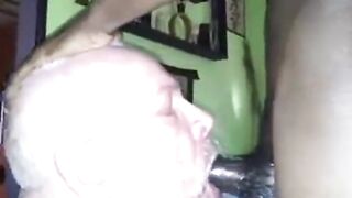 Watch this hairy black couple take turns pounding each other's big dicks and taking loads of cum