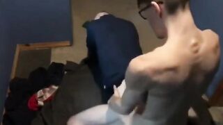 Nerd bitch gets dominated and bred by hung Jock