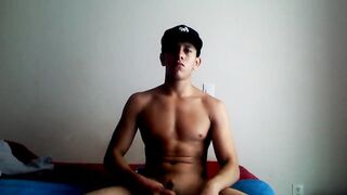 Eros_VC masturbates in his Guest Room with his big latin dick until he cums