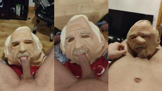 Peter Bony gets a rough and dirty from his Beau Wolf Wolf who wears an elder colleague's mask