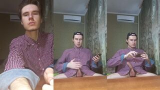Dustin Mcnir20's uncut and hot dick gets a hot handjob from a hot Russian boy