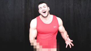 Watch this guy stroke and jerk off in HD, while stuffing his mouth with a huge load