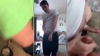 Stbcock's uncut rod gets drenched in a fountain of hot jizz