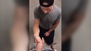 Amateur hunk gets his face drilled deep and throat stuffed with hot load