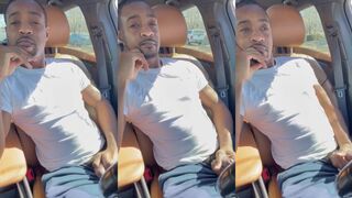 MrTDubHimself caught in the act, masturbating in van with a big black dick