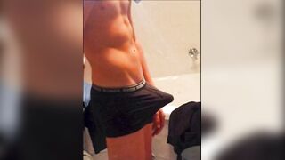 Horny straight boy fucks hairy guy with big dick & takes cumshot on his hand