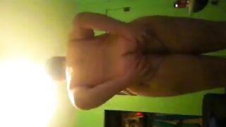 Watch this chubby teen get his hairy ass filled with cum after getting his big tits and ass pounded hard