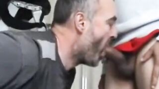 Watch this horny amateur slut get his tiny ass destroyed by a huge dick