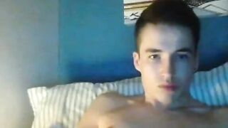 Watch this horny amateur guy stroke his big hairy shaft on webcam