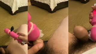 Watch havetobefilthyrich's solo session with a Hitachi Taunt & his massive rod