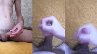 Hairy teen Sergsexs gets his big hairy dick sucked and jerked by Boy D