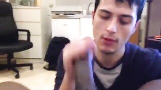 Amateur black dude goes wild with his hairy twink and takes a hot load in his mouth