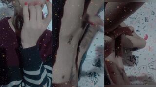 SuicideYoung04 goes wild with Thumbs and Jism in a solo anal play