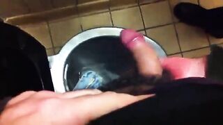 Naughty grandpa gives young lad a quickie in the restroom - hot fetish action!