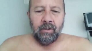 Abuelo Jodiendo's Hairy Hunk Takes Bareback Action & Cums Hard