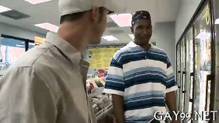 Watch this hot bisexual dude get his ass drilled hard by two black dudes