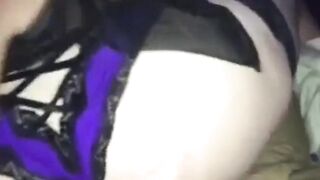 Hairy Sissy with bubble butt teasing and giving a sloppy handjob to a big dicked guy