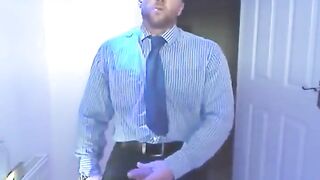 Hairy & wild amateur gets his Daddy's big dick in his mouth for a wild handjob
