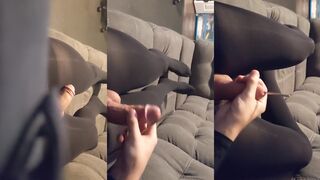 James Johnson tries out differentsounding techniques on himself in hairy stockings