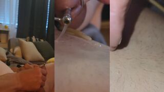 Hairy JOEY strokes his big dong and cums hard