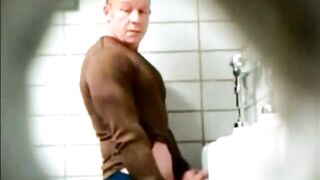 Get a public view of hairy amateur twink jerking off and taking cumshot