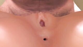 Hairy amateur boy masturbates with a toy & takes a cumshot in the ass