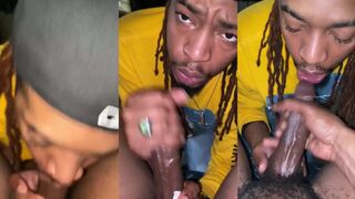 Thedeepthroatking goes wild on Bestfriend's big black dick in POV