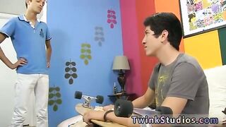 Nubile stud queer lads gang comparing trunk size flicks Dustin Cooper wants to borrow Wank