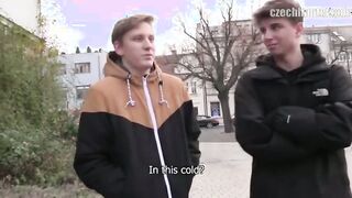 Czech Hunter 389 goes wild with his straight buddy in wild anal fantasy