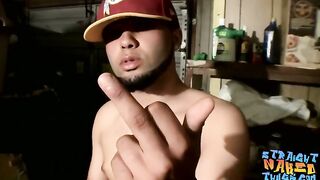 Brazilian Thug Lad Keef Johnson Stroking for his Devotees